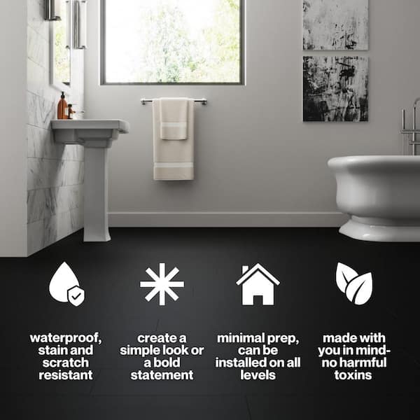 Lucida Surfaces MaxCore Piano Black 28 MIL x 7.3 in, W x 48 in. L