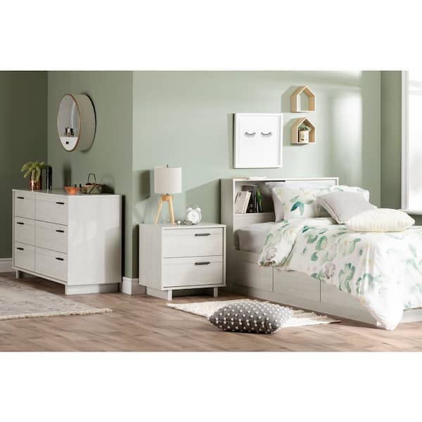 South Shore Fynn Winter Oak 41 in. Bed