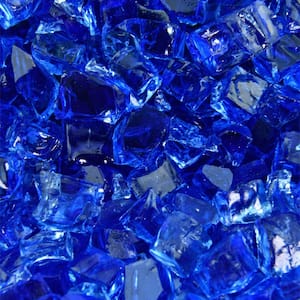 1/2 in. 10 lbs. Deep Sea Blue Original Fire Glass for Indoor and Outdoor Fire Pits or Fireplaces