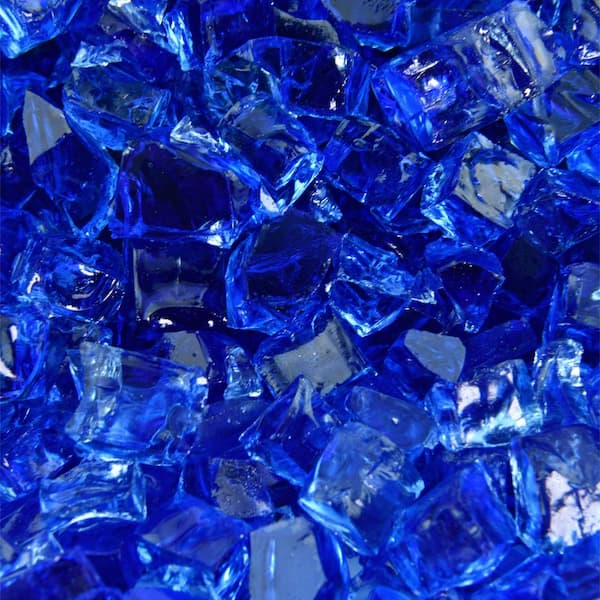 Fire Pit Essentials 1/2 in. 10 lbs. Deep Sea Blue Original Fire Glass for Indoor and Outdoor Fire Pits or Fireplaces