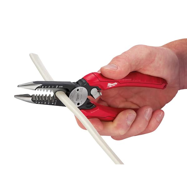 Milwaukee - 7.75 in. Combination Electricians 6-in-1 Wire Stripper/Cutter Pliers