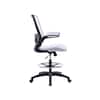 HOMESTOCK Black Mesh Drafting Chair Tall Office Chair for Standing Desk  with Breathable Mesh Lumbar Support, Ergonomic Chair 99770 - The Home Depot
