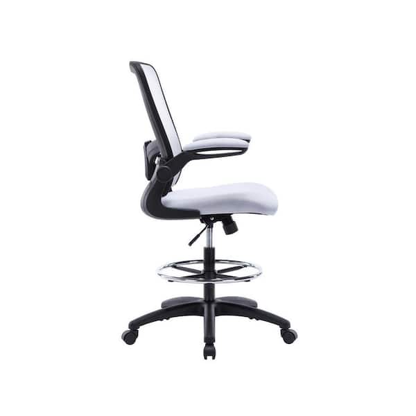 Homy Grigio Drafting Chair Tall Office Chair for Standing Desk