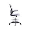 MAYKOOSH Black Flip-Top Ergonomic Mesh Drafting Swivel Desk Chair Lumbar  Support, Height Adjustable with Foot Ring 24860 - The Home Depot