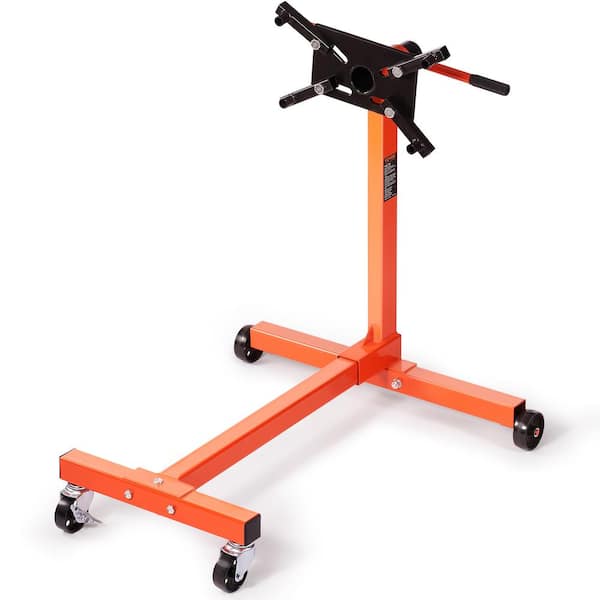 VEVOR Rotating Engine Stand 750 lbs. Load Cast Iron Motor Hoist Dolly with 360° Adjustable Head 4-Caster 4 Arms for Vehicle
