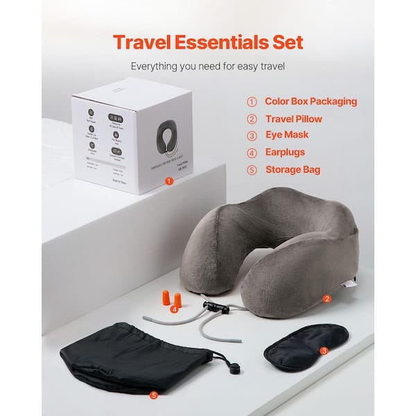 the pillows 3点セット Clöudz Tech 2 Wearable Neck Memory Foam Travel Pillow with