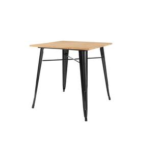 Finwick Black Metal Square Dining Table for 4 (31.5 in. L x 29.13 in. H)