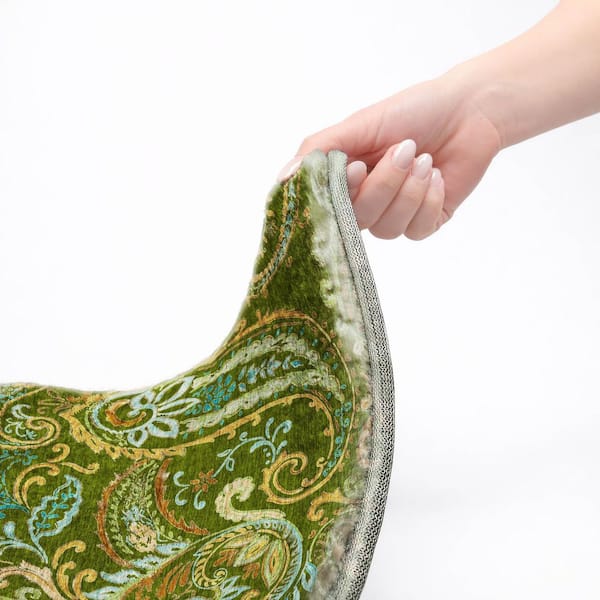 Dream Shag Premium Machine Washable Abstract ADS533 Green 8 ft. x 10 ft. Area Rug