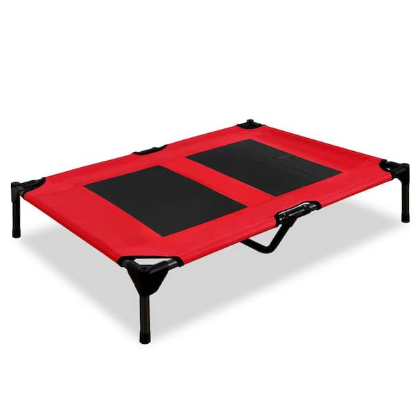 Patio Premier Medium Raised Pet Bed - Red and Black