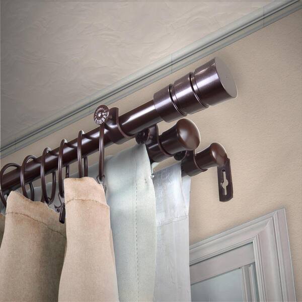 Triple Curtain Rod, Swing Curtain Rod Home Depot