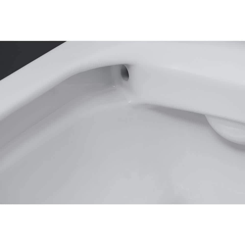 White Ceramic Elongated High Efficiency One-Piece Toilet