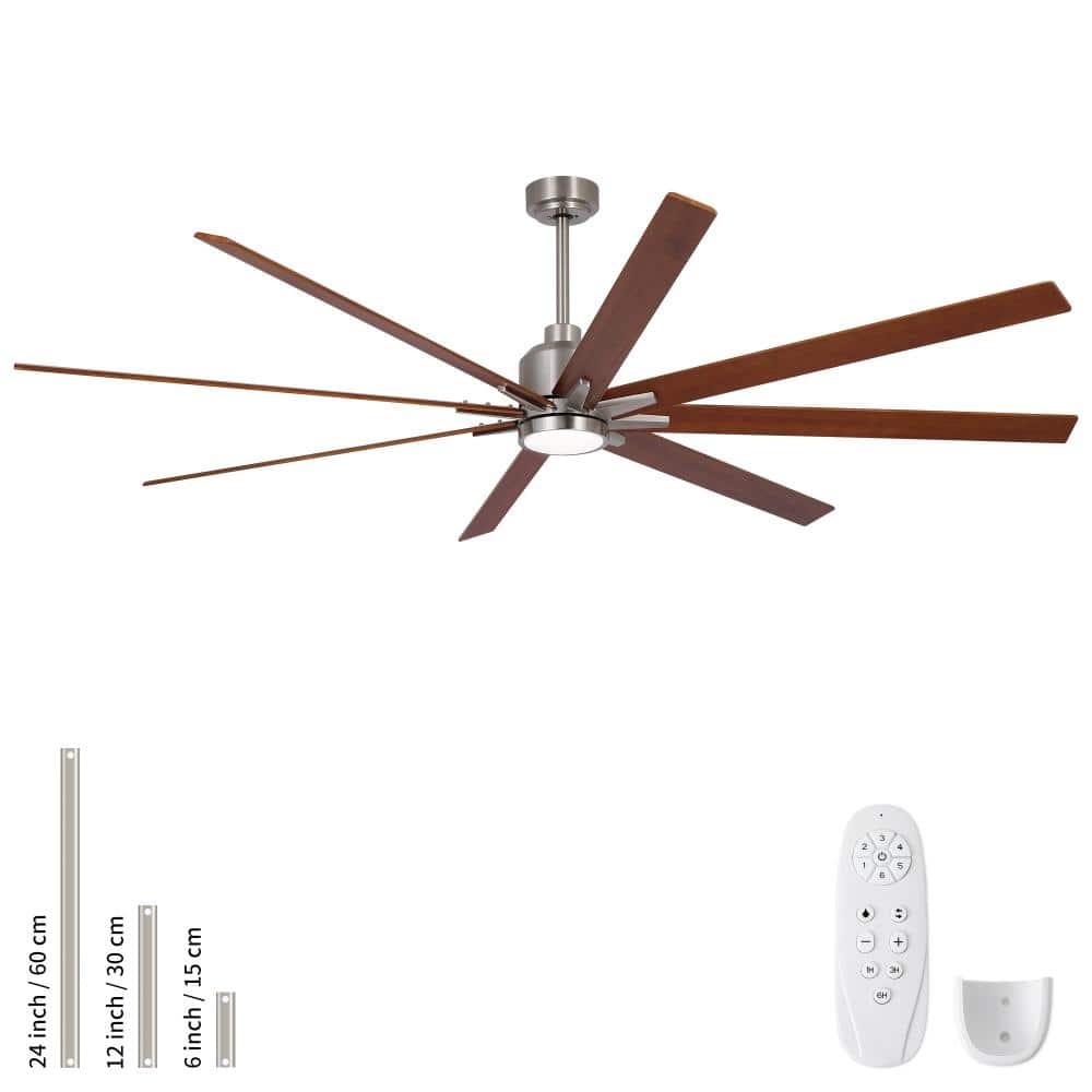 84 in. LED Indoor Black Walnut Super Large Industrial Ceiling Fan with 3 CCT, Remote Control price history on PriceWatchPro