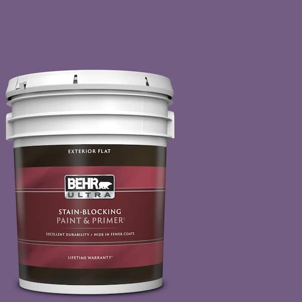 BEHR ULTRA 5 gal. #650B-7 Mystical Purple Flat Exterior Paint & Primer