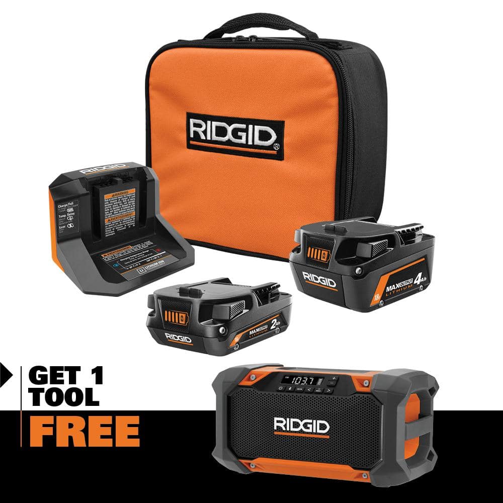 18V MAX Output 4.0 Ah 2.0 Ah Batteries and Charger with FREE 18V Hybrid Jobsite Radio price history on PriceWatchPro