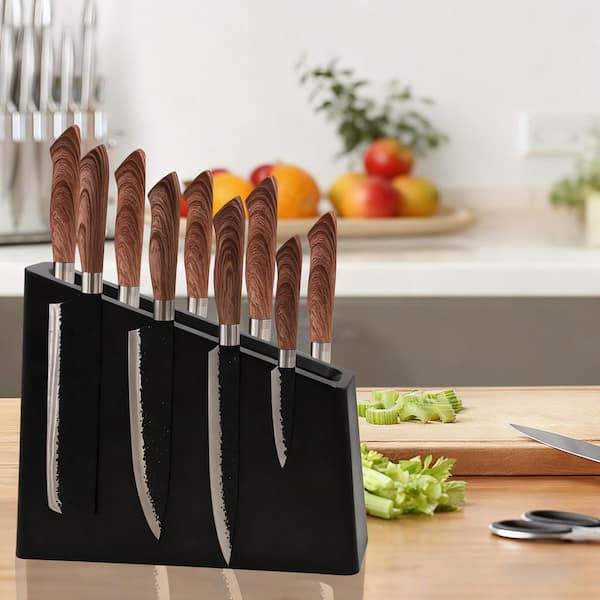 Wudkey 20-Knife Wooden Double Side Magnetic Knife Block, Knife