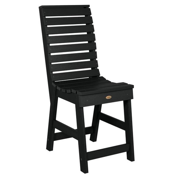 Highwood Weatherly Black Recycled Plastic Counter Height Side Chair