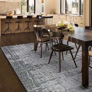 Charm Tiverton Anthracite-Light Gray 2 ft. x 4 ft. Indoor/Outdoor Area Rug