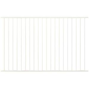 Pro Series 4.84 ft. H x 7.75 ft. W White Steel Fence Panel