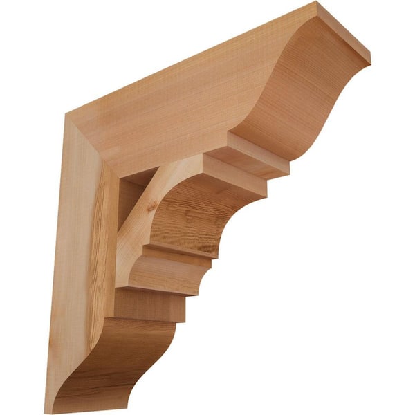 Ekena Millwork 5.5 in. x 18 in. x 18 in. Western Red Cedar Balboa Traditional Smooth Bracket