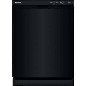 24 in. Black Front Control Built-In Dishwasher, 55 dBA