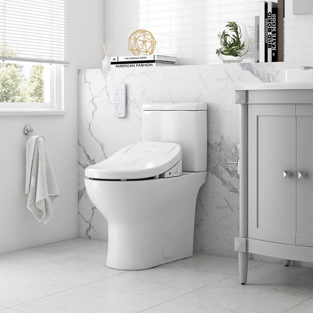 White Elongated Dual Flush High Efficiency Macerating Toilet