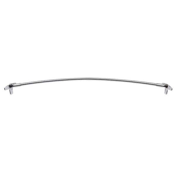 Creative Escape Curved Tension Shower Rod in Brushed Nickel