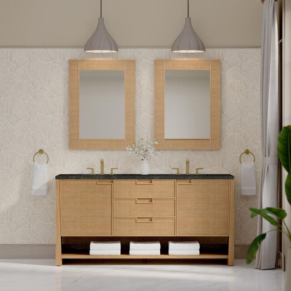 Solene 72.0 in. Double Bath Vanity in Seaside Oak with Phantome Engineered Composite Top price history on PriceWatchPro