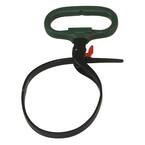 4 in. Reusable Heavy-Duty Clamp Cable Tie, Green