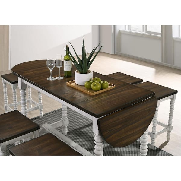 Furniture of America Rebman 70.88 in. Rectangle Dark Walnut