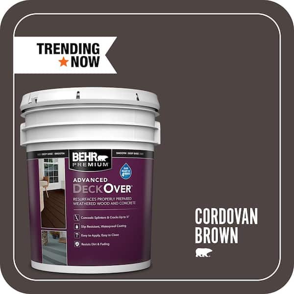 5 gal. #SC-104 Cordovan Brown Smooth Solid Color Exterior Wood and Concrete Coating
