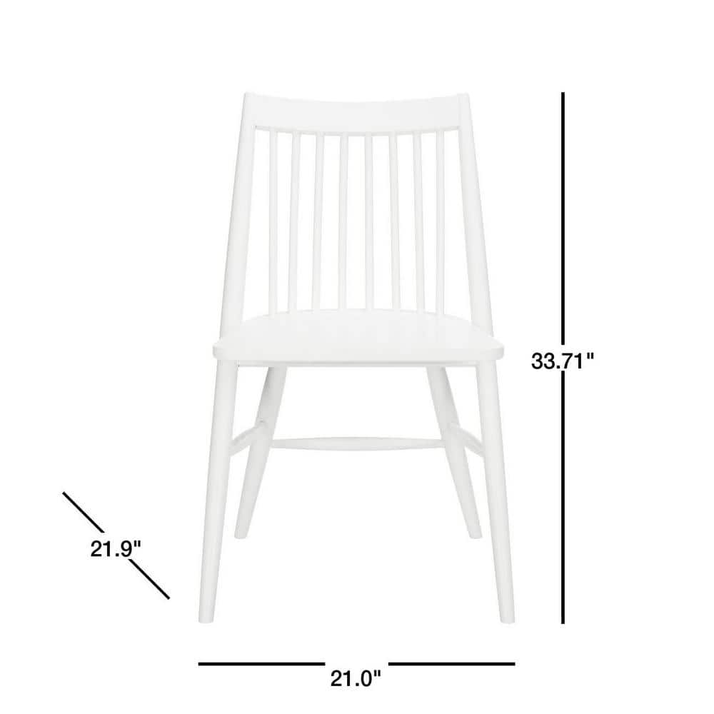 White High Back Spindle Wood Side Chair