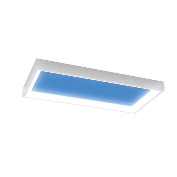 1 ft. x 2 ft. Vista Artificial Skylight White Integrated LED Ceiling Flush Mount Light MultiMode Color Change 5CCT