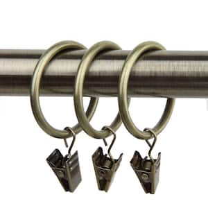 Home Decorators Collection Oil-Rubbed Bronze Steel Curtain Rings with Clips  (Set of 7) DHU-ORB888002 - The Home Depot