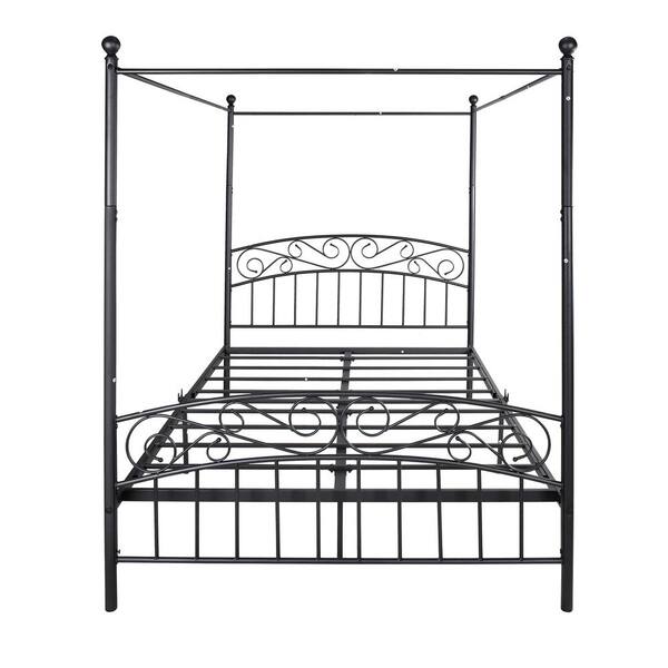 Silverpark 83.46 In. Black Modern Queen-Size Iron Bed Frame ...