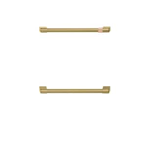 Double Drawer Dishwasher Handle Kit in Brushed Brass