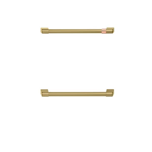 Cafe Double Drawer Dishwasher Handle Kit in Brushed Brass