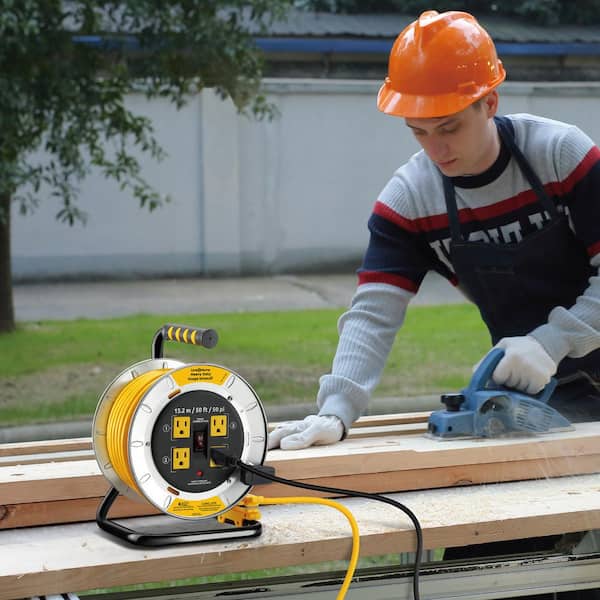 Link2Home 50 ft. 12/3AWG 13AMP Heavy-Duty Professional Grade Metal