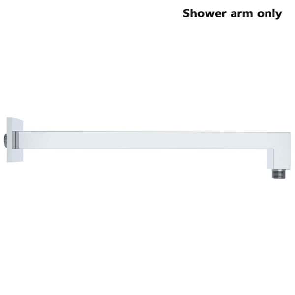 15 in. Brass Square Shower Arm, Chrome