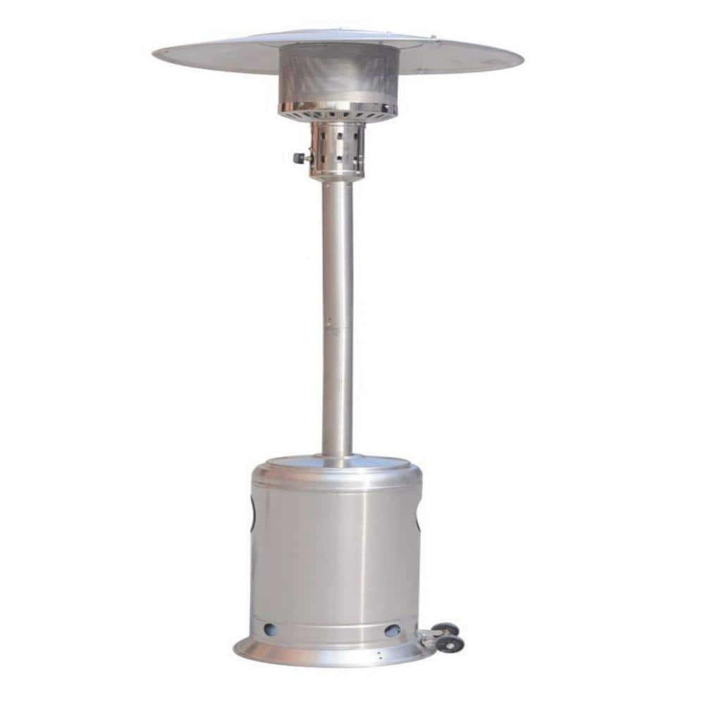 88 in. H 47,000 BTU Outdoor Stainless Steel Standing Gas Propane Patio Heater with Portable Wheels price history on PriceWatchPro