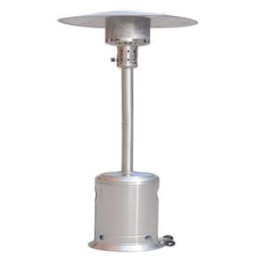 88 in. H 47,000 BTU Outdoor Stainless Steel Standing Gas Propane Patio Heater with Portable Wheels