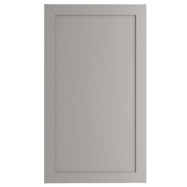 Hampton Bay Edson Shaker Assembled 24x42x12.5 in. Wall Cabinet in Gray