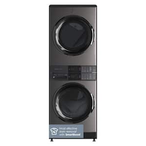 4.5 cu. ft. Stacked Washer and 8.0 cu. ft. Electric Dryer Laundry Tower in Titanium, SmartBoost Premixing, Energy Star