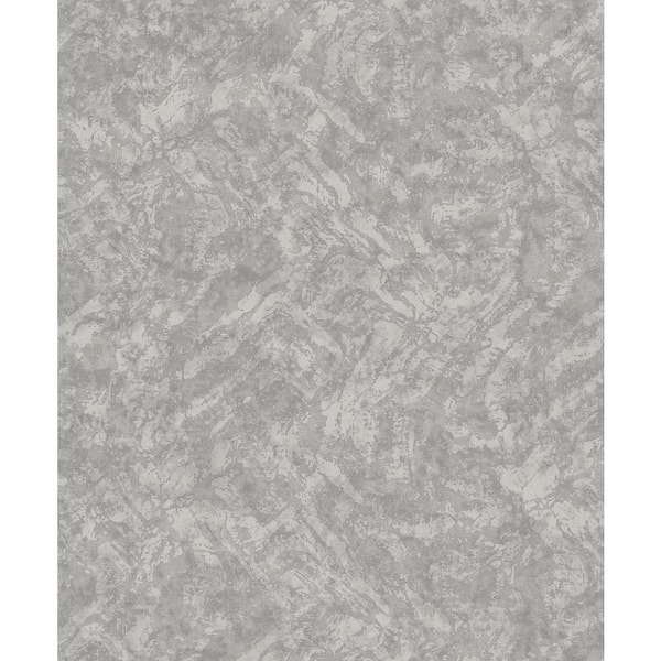 A-Street Prints Grey Asero Silver Distressed Wallpaper Sample