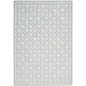 Series 2 by Nicole Curtis Light Blue 5 ft. x 7 ft. Contemporary Area Rug