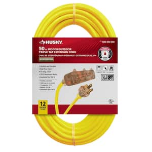 50 ft. 12/3 Lighted Triple Tap Extension Cord