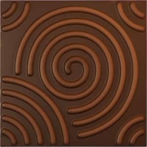 19 5/8 in. x 19 5/8 in. Spiral EnduraWall Decorative 3D Wall Panel, Aged Metallic Rust (Covers 2.67 Sq. Ft.)
