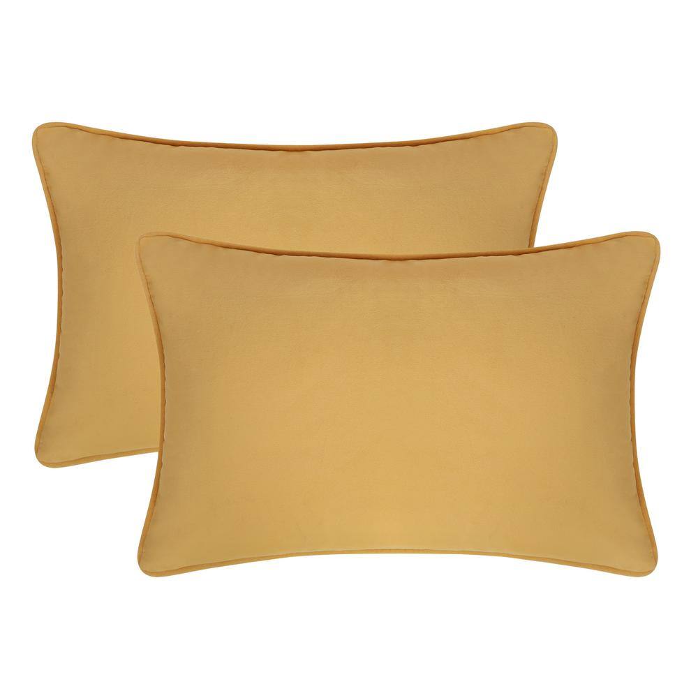 A1 Home Collections A1HC Mustard Yellow Velvet Decorative Pillow Cover
