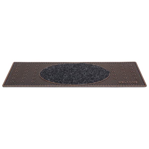 Ottomanson Rubber Collection Doormat 24 x 36 Charcoal