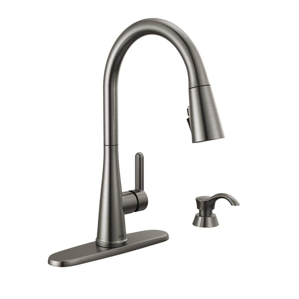 Delta Greydon Single Handle Pull Down Sprayer Kitchen Faucet with ...