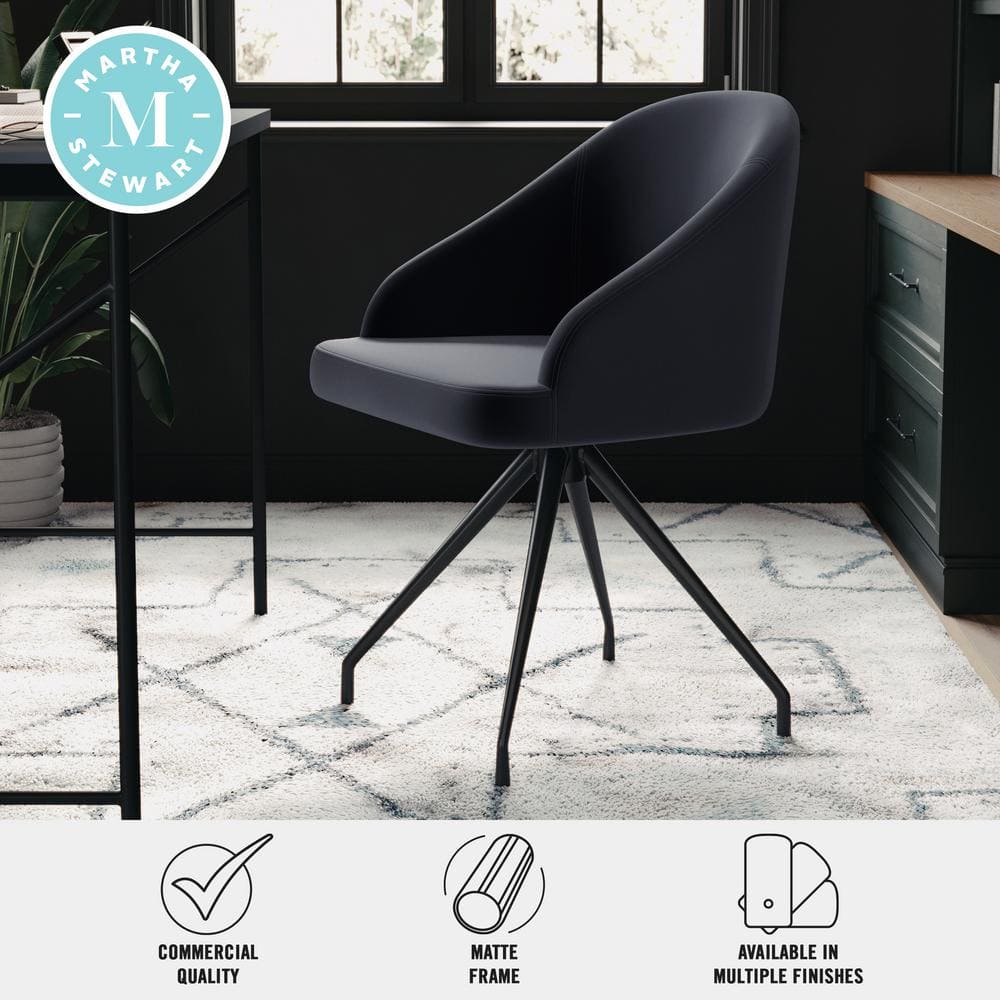 Gray Velvet and Oil Rubbed Bronze Swivel Office Chair